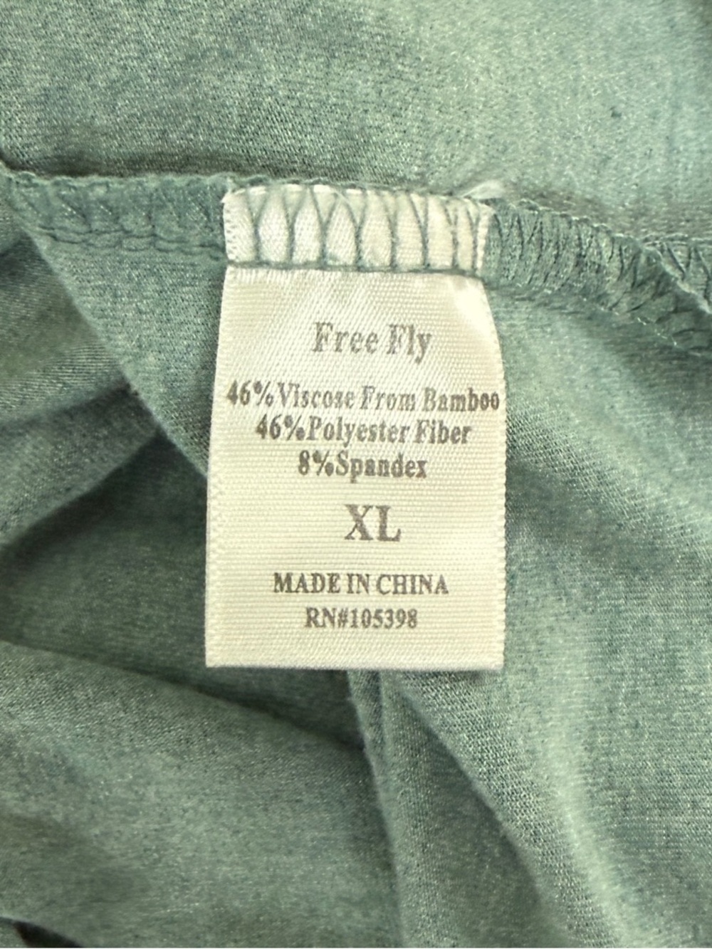 Free Fly Men's Bamboo Flex Polo | XL | Blueish Green - Picture 8 of 8
